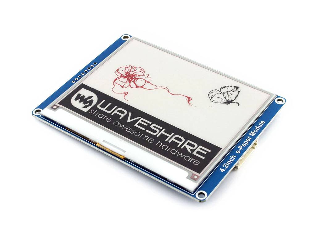 Waveshare 4,2 inch 400x300 E-Ink E-Paper Display Module Three-color Arduino