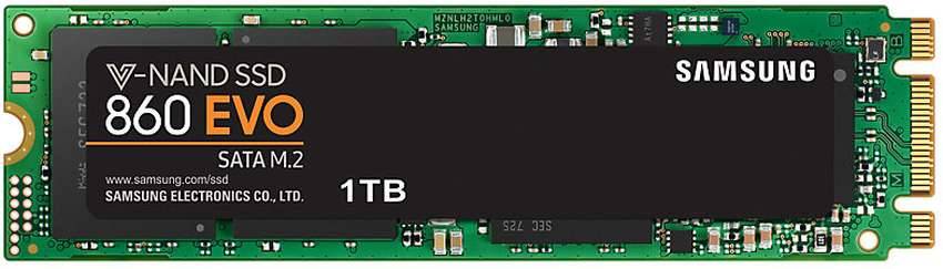 Samsung 860 EVO MZ-N6E1T0BW - SSD - verschlüsselt - 1 TB - intern - M.2 2280