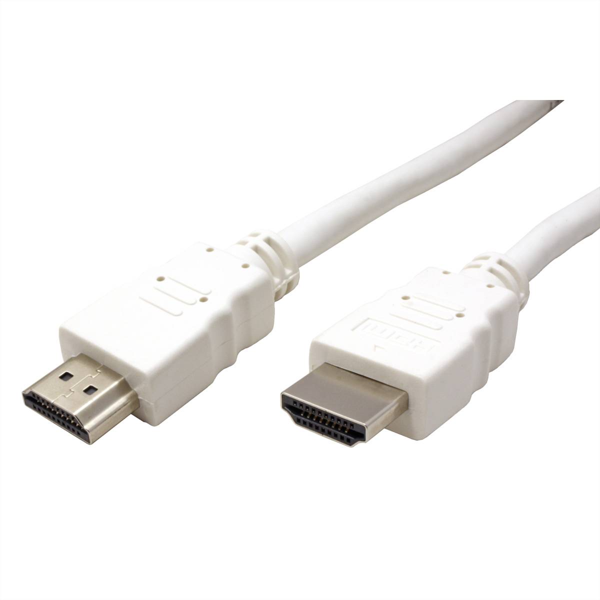 Value HDMI Anschlusskabel HDMI-A Stecker 1.50 m Weiß 11.99.5704 Geschirmt HDMI-Kabel