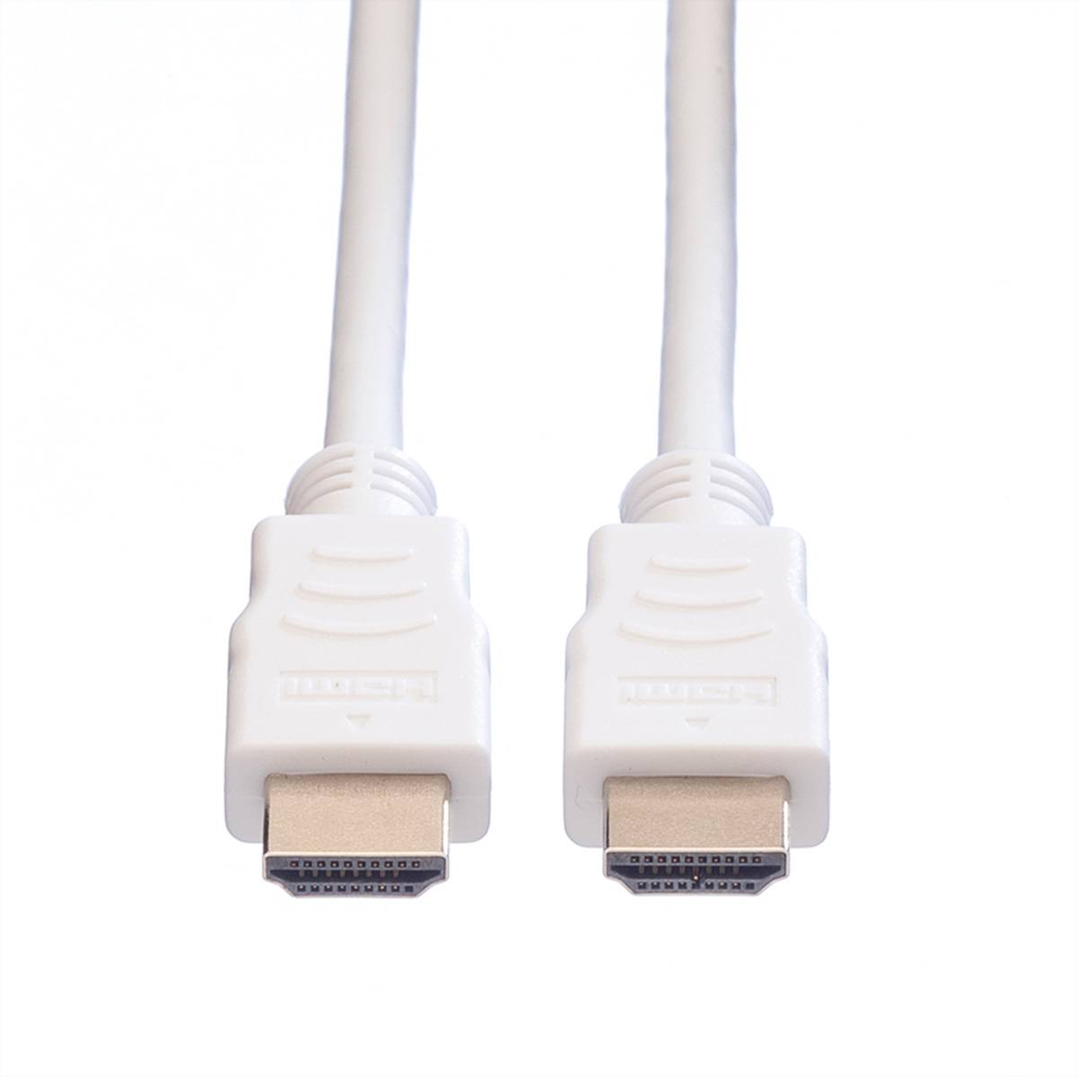 Value HDMI Anschlusskabel HDMI-A Stecker 1.50 m Weiß 11.99.5704 Geschirmt HDMI-Kabel