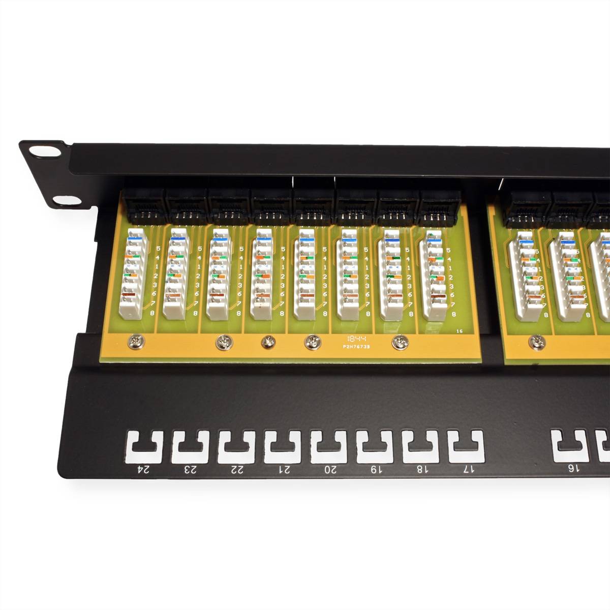 VALUE Kat.6 (Class E) 19"-Patchpanel, 24P, ungeschirmt, schwarz