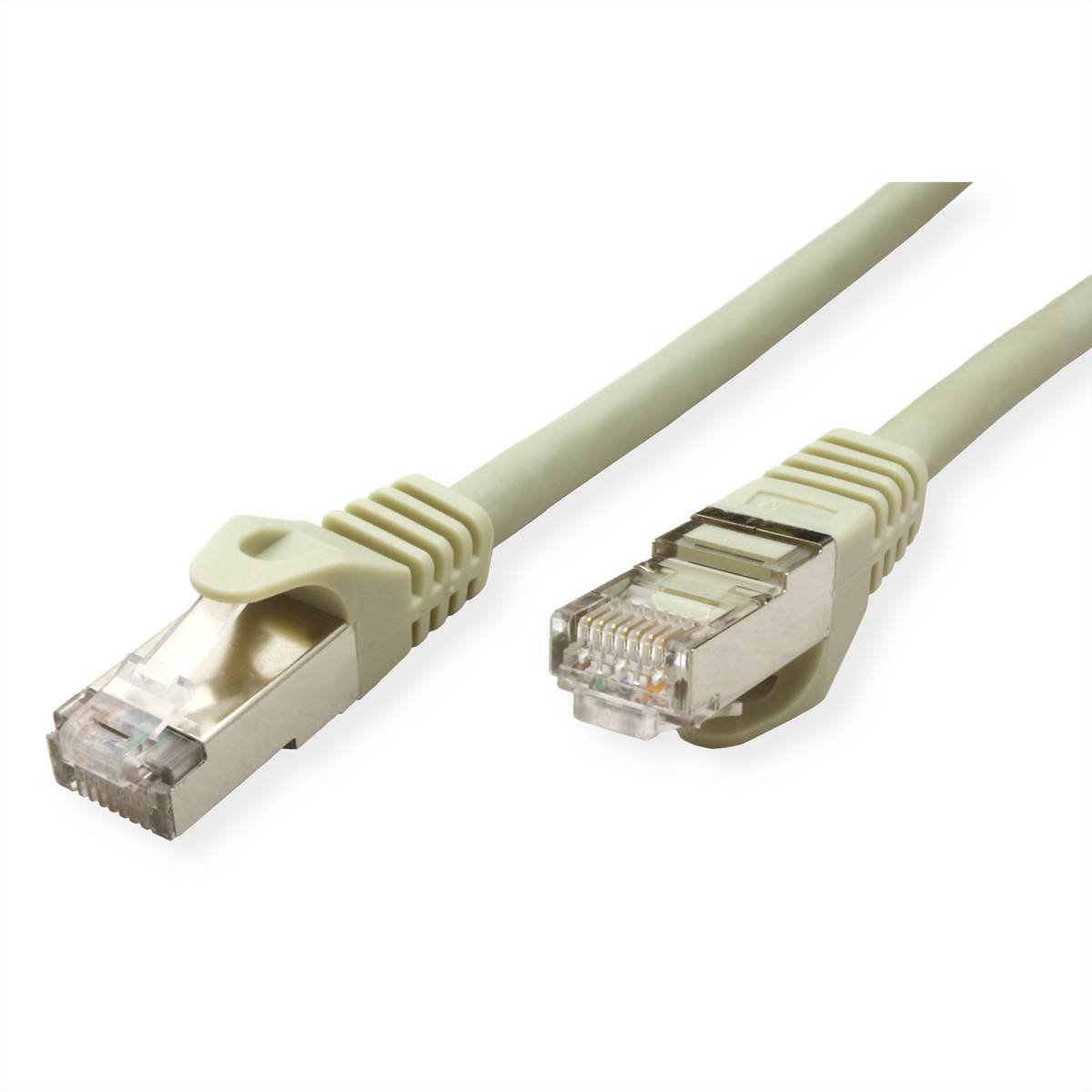 Value 21.99.0844 RJ45 Patchkabel CAT 6a S/FTP 20.00 m Grau Massivdraht 1 St.