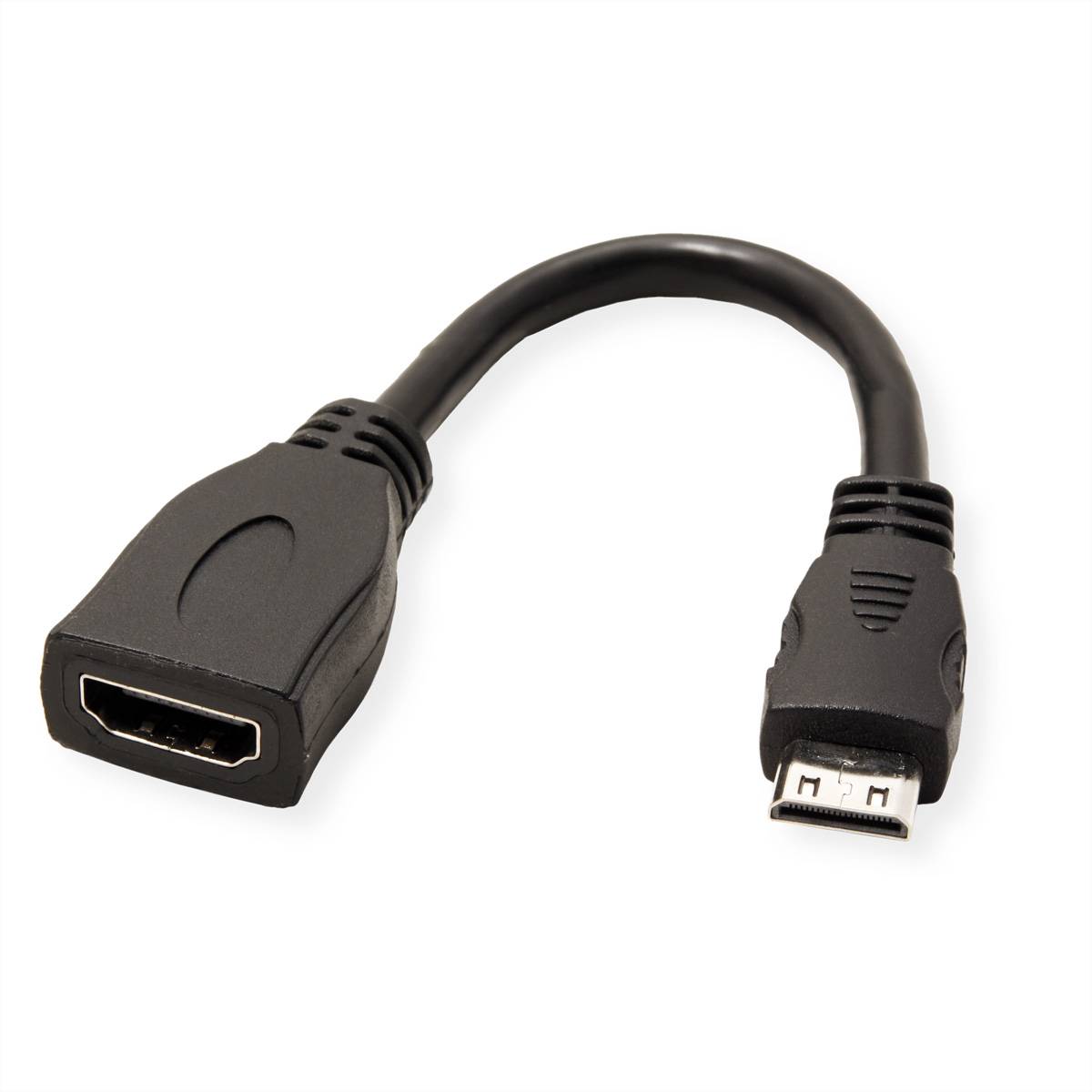 VALUE HDMI High Speed Kabel mit Ethernet, BU - Mini ST, 0,15 m