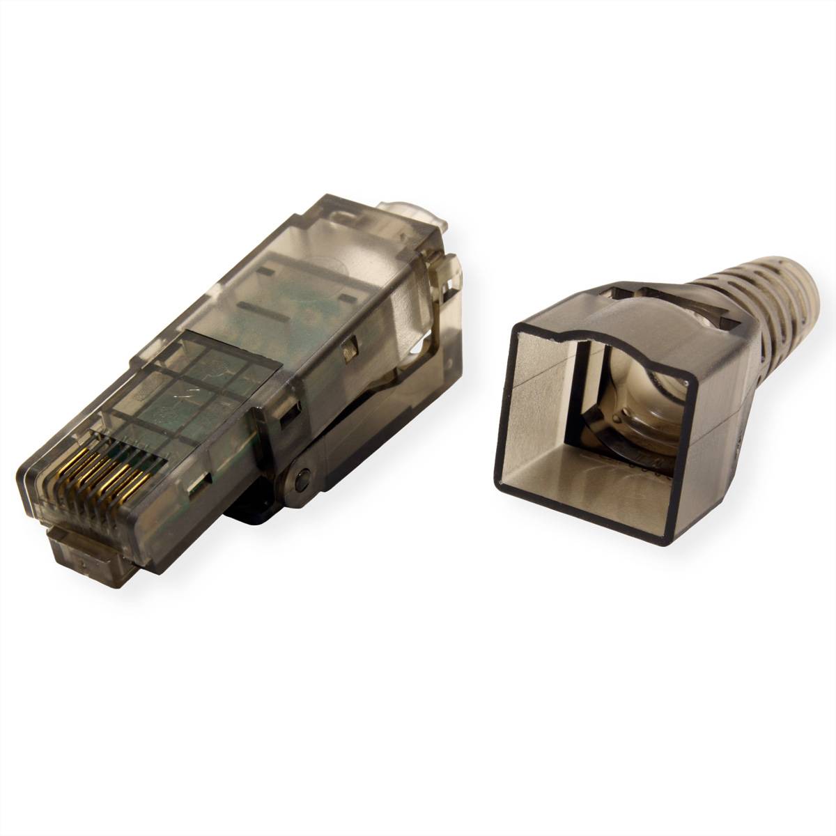 Value 26.99.0370 feldkonfektionierbarer RJ-45 Stecker Kat.6 (Class E), UTP 26.99.0370 Transparent 1St.