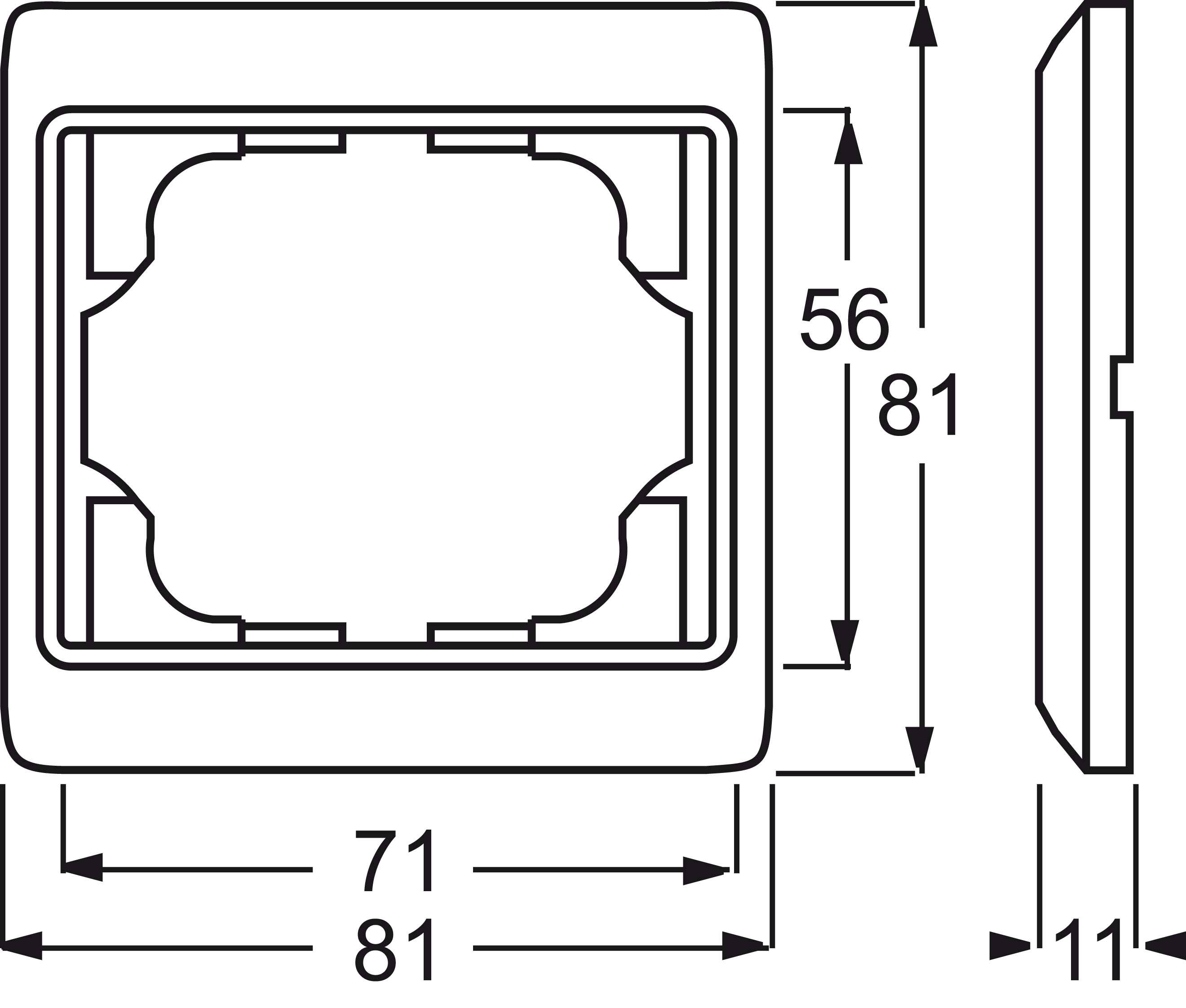Busch-Jaeger 1fach Rahmen Rahmen Titan 2CKA001754A4124