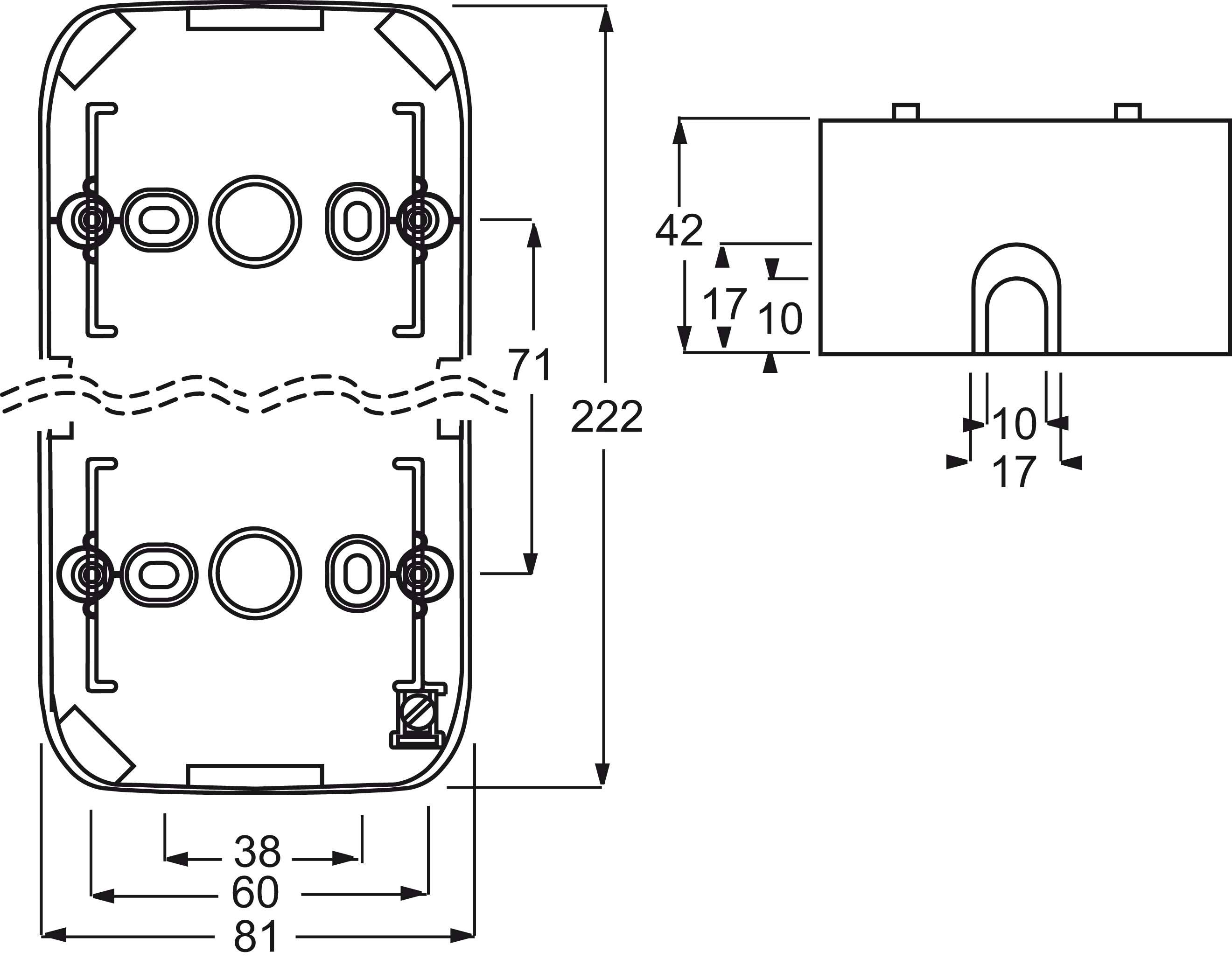 Busch-Jaeger 3fach Aufputzgehäuse Weiß, Reinweiß (RAL 9010) 2CKA001799A0394