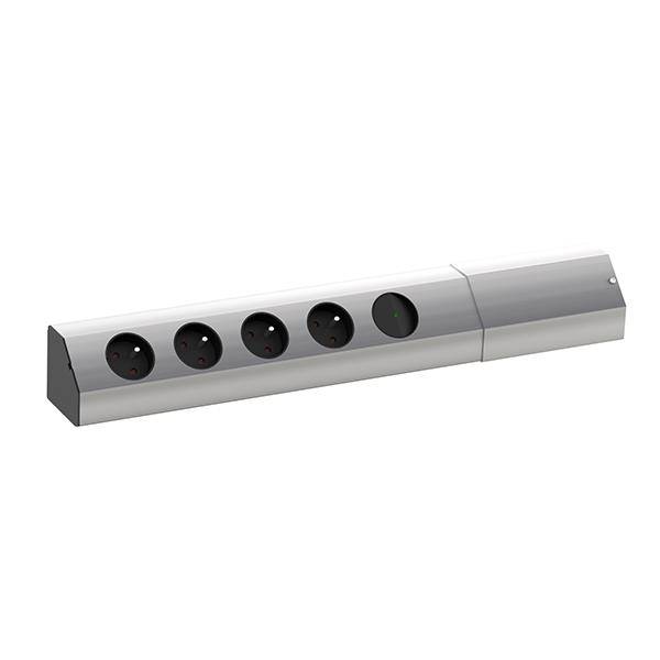 Bachmann 923.011 Steckdosenleiste mit Schalter Edelstahl Schutzkontakt 1 St.