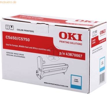 OKI Trommeleinheit Drum Unit C5650 C5750 43870007 Original Cyan 20000 Seiten