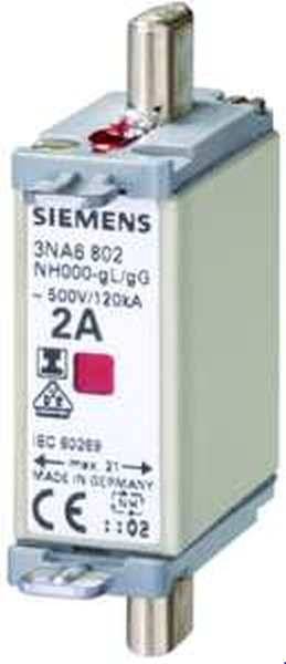 Siemens 3NA6824 Sicherungseinsatz Sicherungsgröße = 000 80 A 500 V/AC, 250 V/DC 3 St.