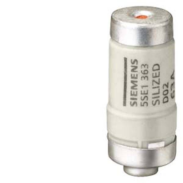 NEOZED-Sicherungseinsatz, D02, 63 A, gR, Un AC: 400 V, Un DC: 250 V, SILIZED