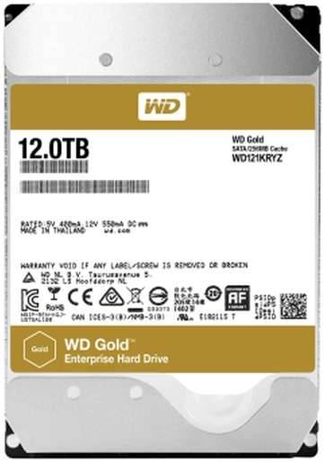 Western Digital Gold™ 12 TB Interne Festplatte 8.9 cm (3.5 Zoll) SATA III WD121KRYZ Bulk