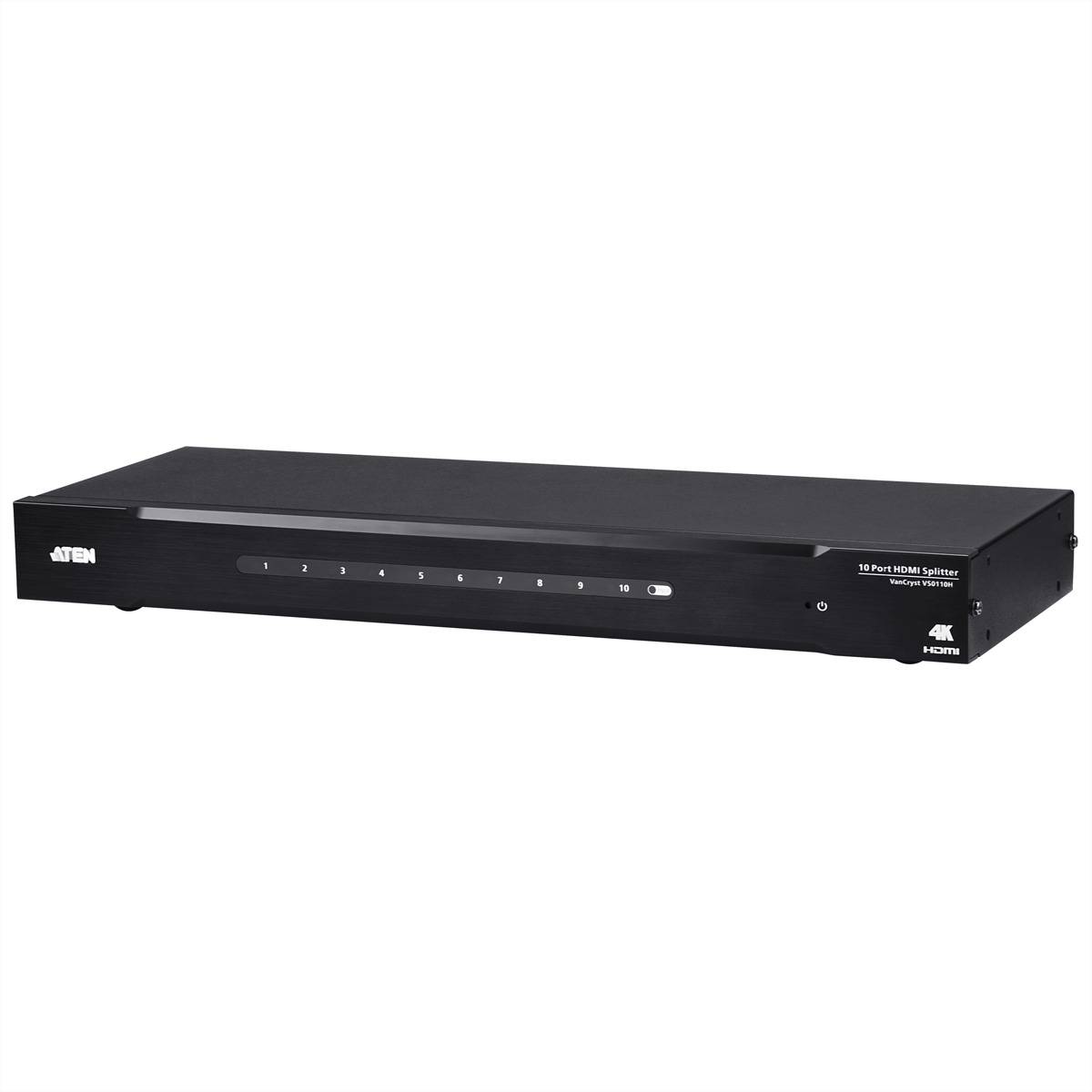 ATEN VS0110HA 10 Port HDMI-Splitter Ultra HD-fähig 4096 x 2160 Pixel Schwarz