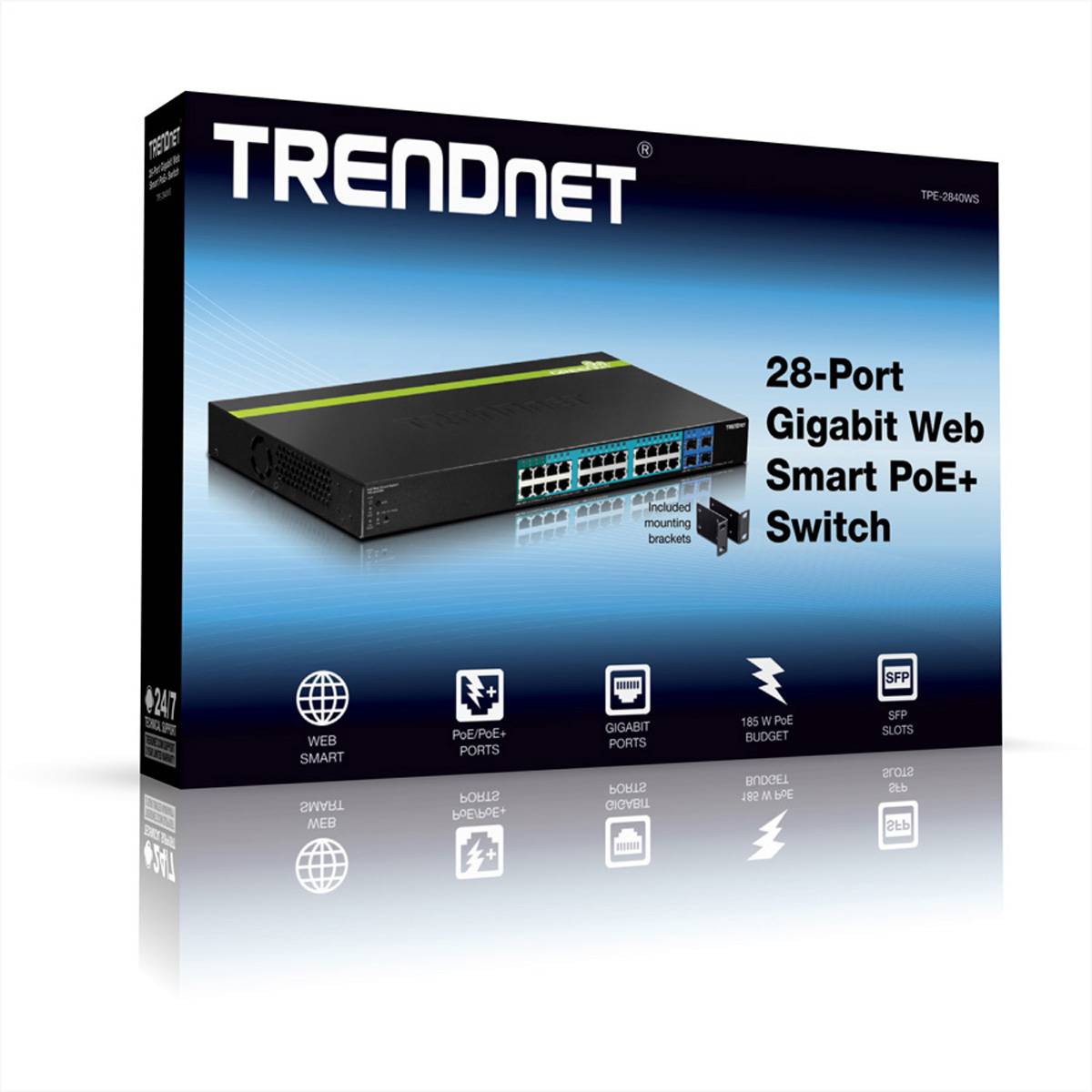 TrendNet TPE-2840WS TPE-2840WS Netzwerk Switch 10 / 100 / 1000MBit/s PoE-Funktion