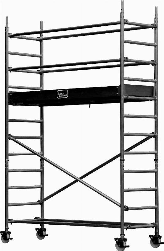 Iller Fahrgerüst 2,20x0,75m und 200mm Rollen spindelbar 4,40m AH