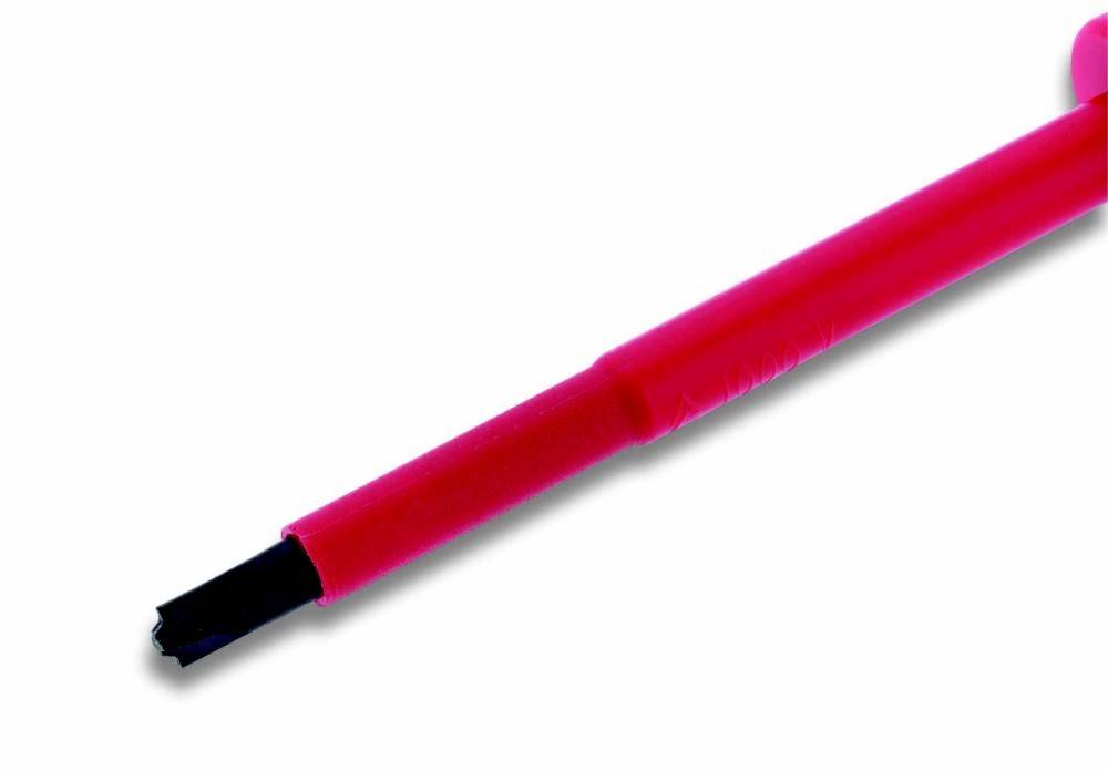 Cimco VDE Plus/minus-Schraubendreher Größe (Schraubendreher) SL/PH 1 Klingenlänge: 80 mm