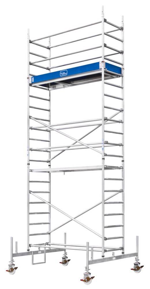 Iller Fahrgerüst mit Fahrbalken 2,20x0,75m und 150mm Rollen nicht spindelbar 6,25m AH