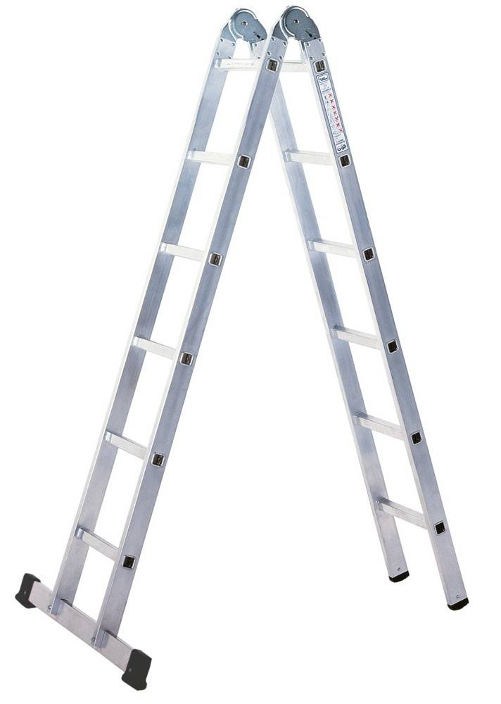 Iller Multifunktions- Klappleiter beidseitig begehbar mit 2x8 Sprossen und 5,50m AH