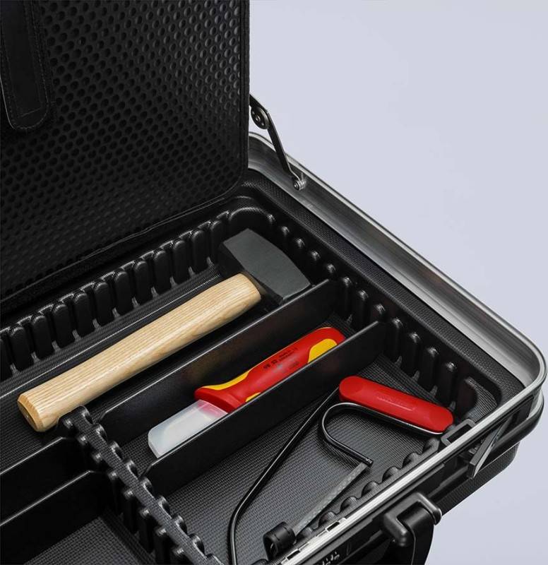 Knipex VDE-Werkzeugkoffer Elektro ** Hartschalenkoffer 002105HLS bestückt Install.Baumaterial