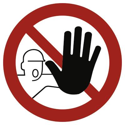 Zutritt für Unbefugte verboten Folie selbstklebend Ø 20cm.