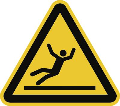 Warnung vor Rutschgefahr nach ISO 7010 Folie 200 mm SL.