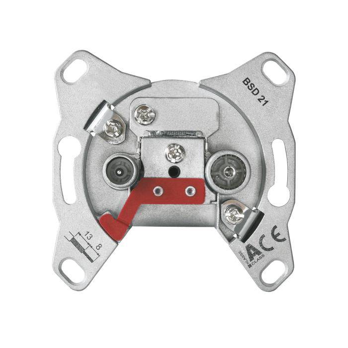 AXING Antennensteckdose, Einzel-und Stichleitungsdose f.Einzel-GA/ BK-und SAT-Anlagen, <4,0dB