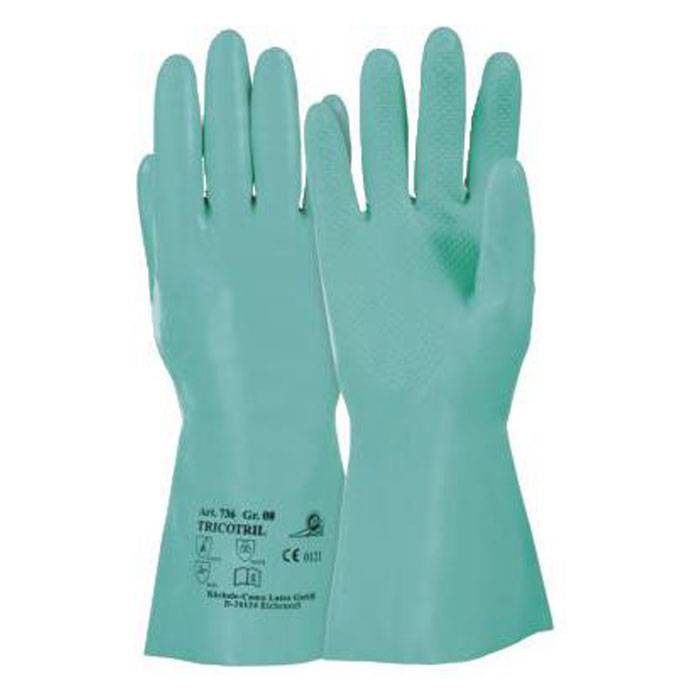 10 Paar KCL Chemikalienhandschuh Tricotril 736 Gr.8 Arbeitshandschuh