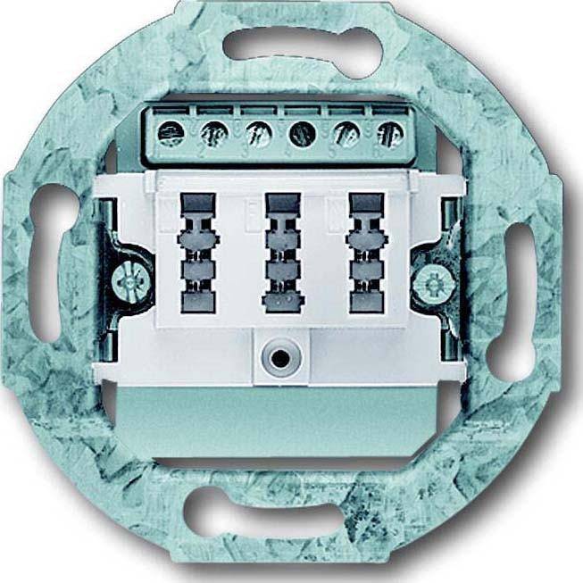 ABB 0243/04 Telefondose Schraubbefestigung Weiß, Reinweiß (RAL 9010)