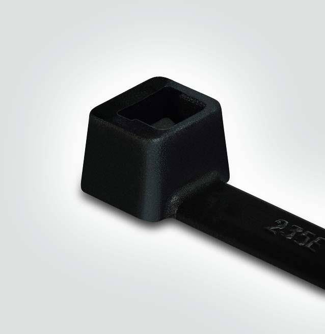 HellermannTyton T120R Nylon 6.6 Kabelbinder Nicht lösbar Schwarz 7.6 mm x 380 mm