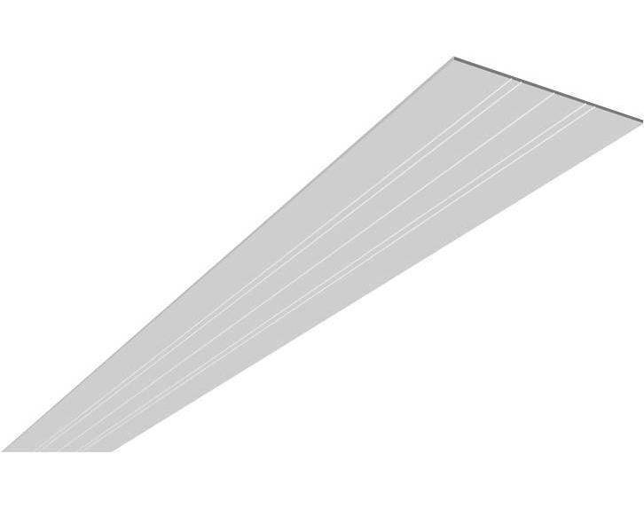 Langes, dünnes Rechteck in Grau dargestellt, möglicherweise eine Deckenleuchte oder ein architektonisches Designelement.