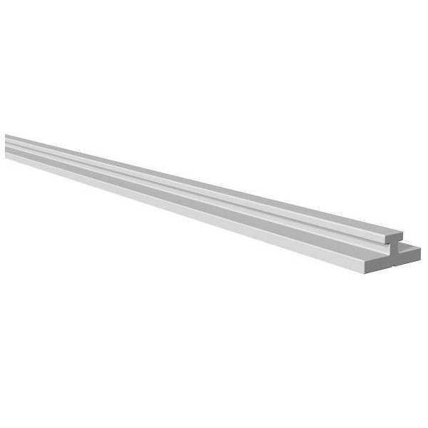 Eine lange, weiße Metallschiene mit rechteckigem Querschnitt, möglicherweise für Bau- oder Montagezwecke geeignet.