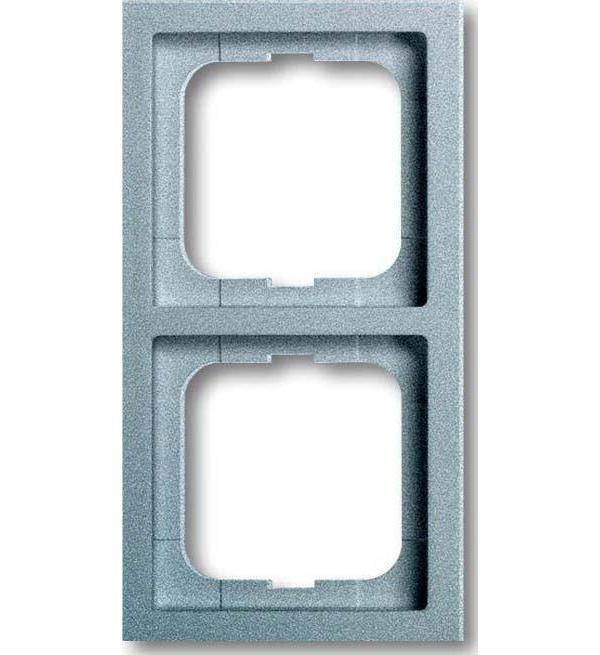 Busch-Jaeger 2fach Rahmen Rahmen Future Linear Weißaluminium (RAL 9006), Aluminium 2CKA001754A4302