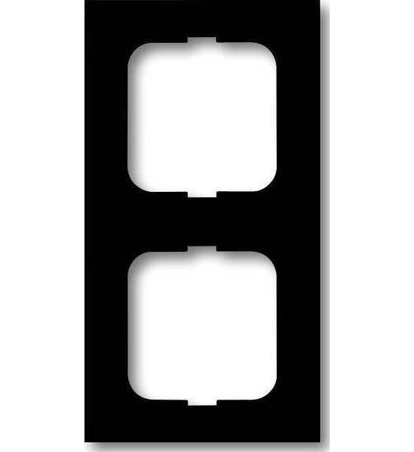 Busch-Jaeger 2fach Rahmen Rahmen Future Linear Tiefschwarz (RAL 9005), Schwarz 2CKA001754A4420