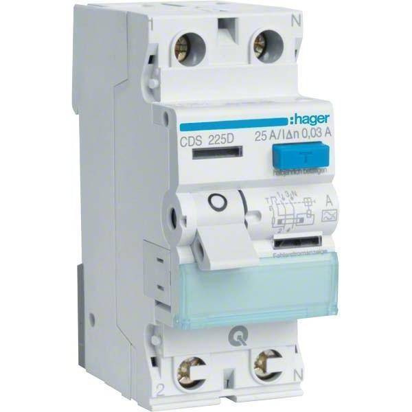 Hager CDS225D FI-Schutzschalter A 2polig 25 A 0.03 A 230 V