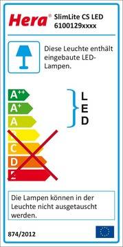 Hera LED-Aluminiumleuchte SlimLite CS LED HO+ 1195mm 24,7W ww