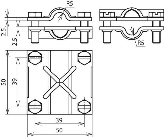 DEHN 314300 KS 8.10 8.10 FL30 OV STTZN Überspannungsschutz-Montageset 1 St.