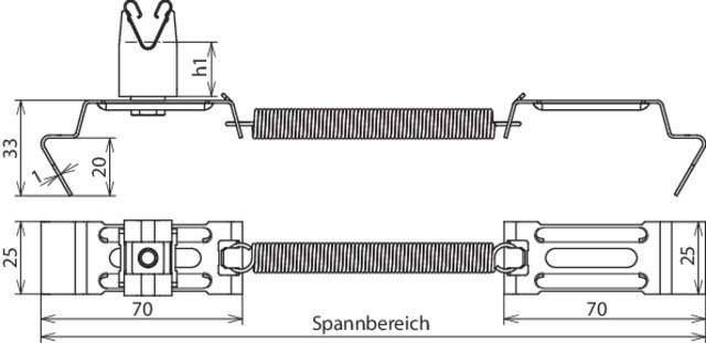 DEHN 206239 DLH SG 8 H20 FG180.280 V2A Überspannungsschutz-Montageset 1 St.