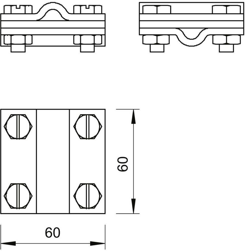 OBO 252 8-10 V4A Kreuzverbinder 8-10mm A4 1.4571 5312318 Install.Baumaterial Befestigungsmaterial