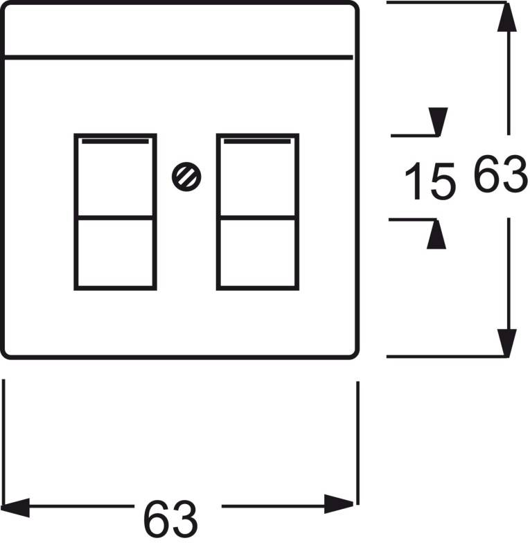 Busch-Jaeger Abdeckung Modular-Jack-Einsatz Schwarz, Tiefschwarz (RAL 9005) 2CKA001710A3910