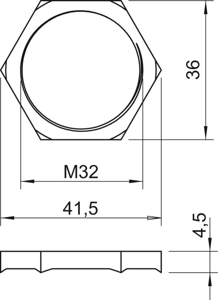 50 Stk. OBO Bettermann Gegenmutter 169 MSS M32