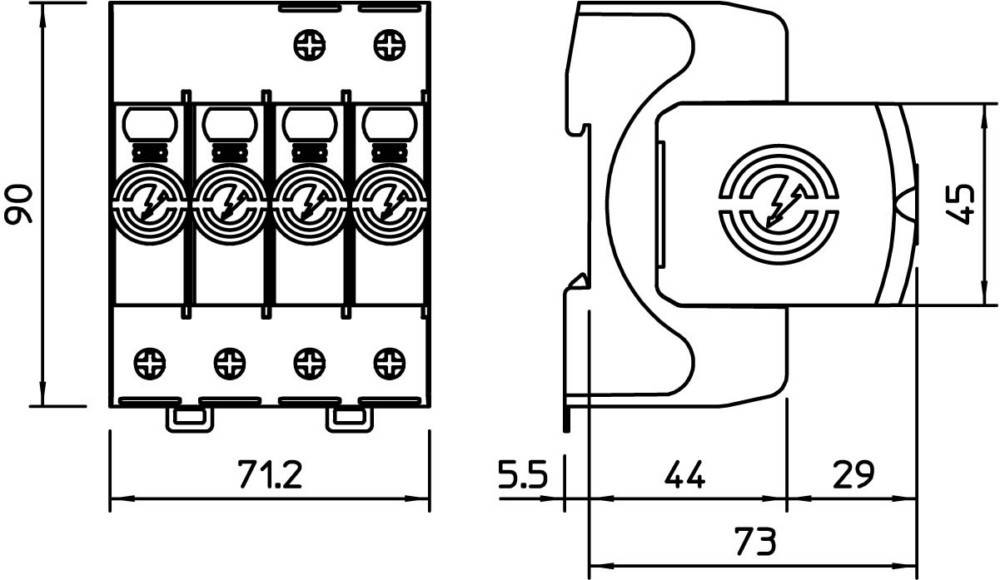OBO Bettermann 5095164 V20-4-280 Überspannungsschutzgerät 20 kA 1St.