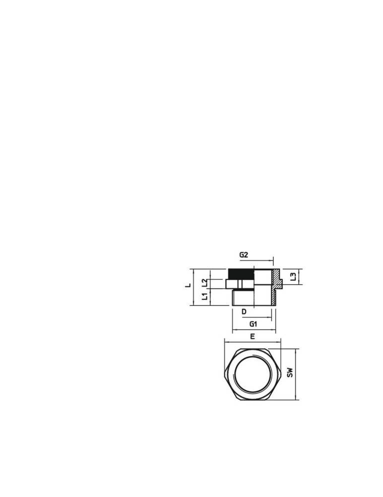 10 Stk. OBO Bettermann Adapter PG - M 107 ADA PG2