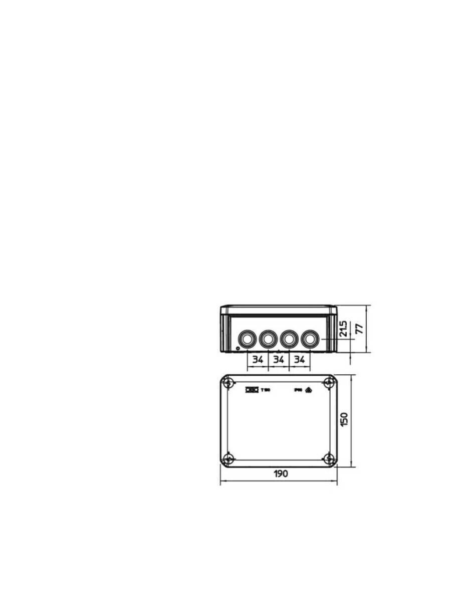 OBO Bettermann 2007093 Abzweigkasten (L x B x H) 190 x 150 x 77 mm Lichtgrau (RAL 7035) IP66 1 St.