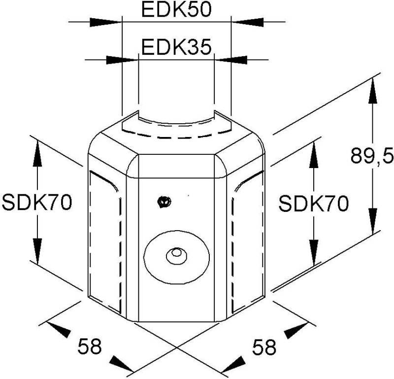 Übergangsstück EDKB70.3 reinweiss