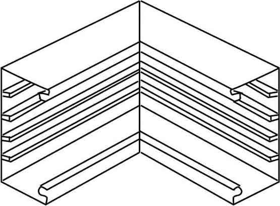 1St. Inneneck 90 , mit Bodenlochung, 105x66 mm, reinweiß BI1058.3