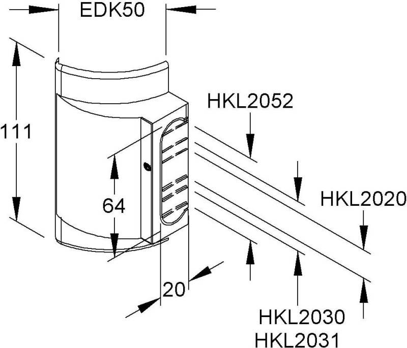 Übergangsstück EDKD50.3 reinweiss