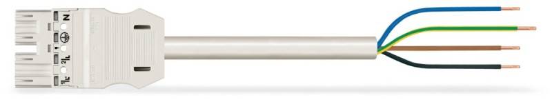 WAGO WINSTA MIDI Steckverbinder-System 3-5x4 mm² Anschlussleitung, Stecker - offenes Leitungsende, 4 polig, weiß