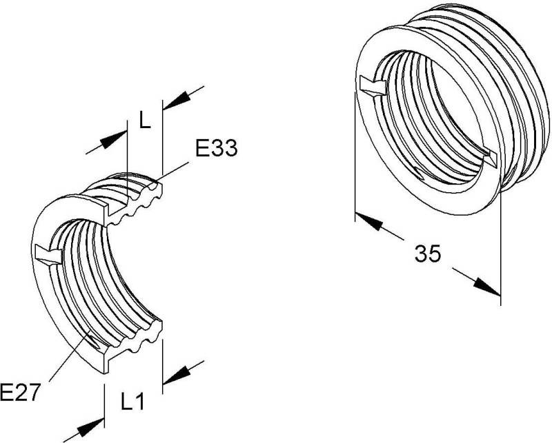 Reduzierring E33 auf E27 122