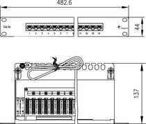 Telegärtner J02023B0017 24 Port Netzwerk-Patchpanel 483 mm (19") CAT 5e 1 HE Grau Bestückt