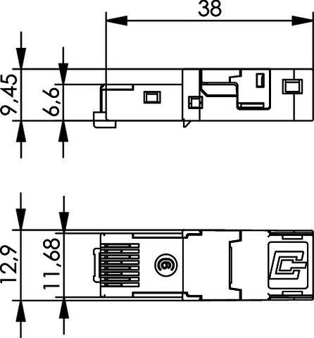 Telegärtner 100007454 STX V1 RJ45-Steckereinsatz Cat.6 100007454 Stecker, gerade Pole: 8P8C 1 St.