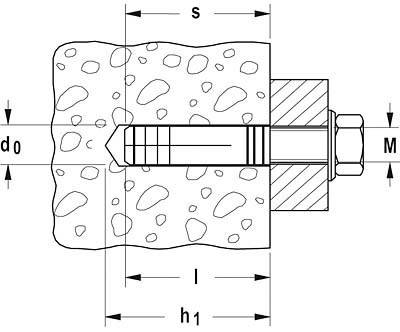 Fischer 78661 MS 10 x 32 Messingdübel 32mm 12mm 25St.